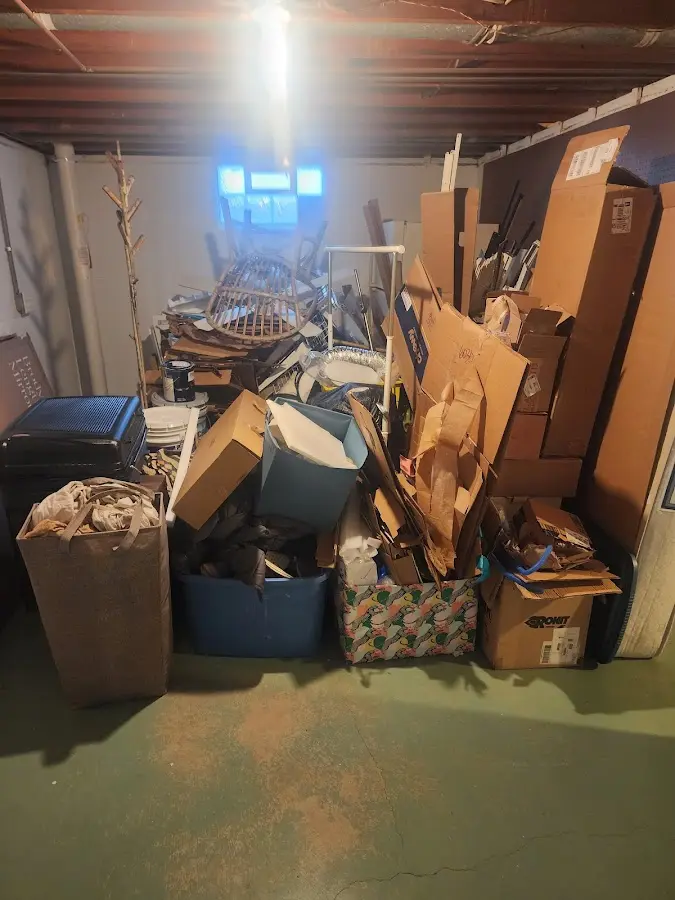 Roll-off dumpster container at job site for 8 Yard Dumpster Rental in Mount Hermon